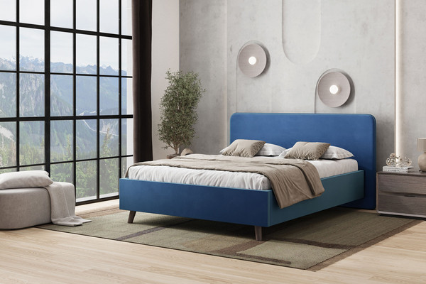 Изображение товара Каркас кровати Stolline Ванесса 05 80x200 (синий)