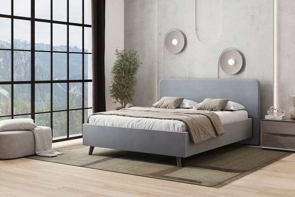 Изображение товара Каркас кровати Stolline Ванесса 08 120x200 (светло-серый)