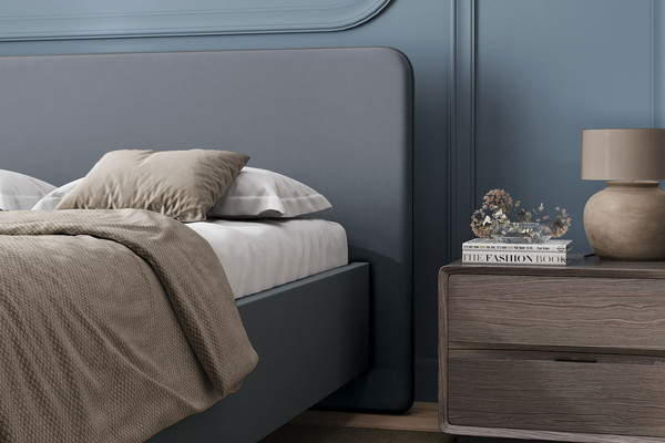 Изображение товара Каркас кровати Stolline Ванесса 09 120x200 (темно-серый)