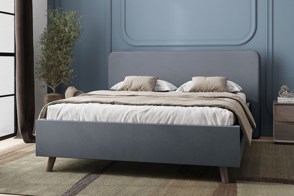 Изображение товара Каркас кровати Stolline Ванесса 14 140x200 (темно-серый)