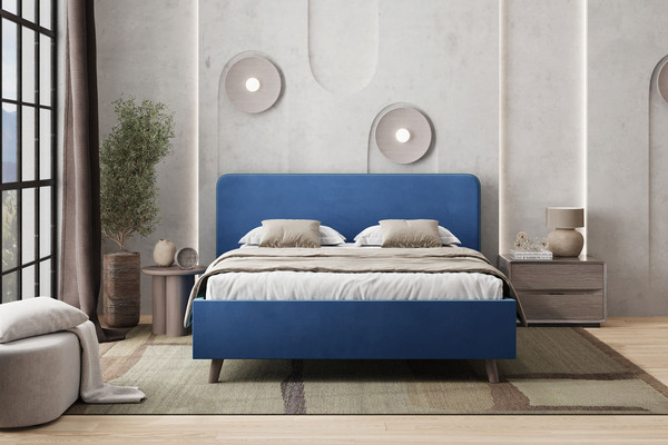 Изображение товара Каркас кровати Stolline Ванесса 15 140x200 (синий)