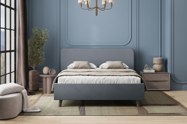 Изображение товара Каркас кровати Stolline Ванесса 19 160x200 (темно-серый)