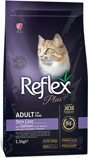 Изображение товара Сухой корм для кошек Reflex Plus Skin Care уход за кожей и шерстью (15кг)