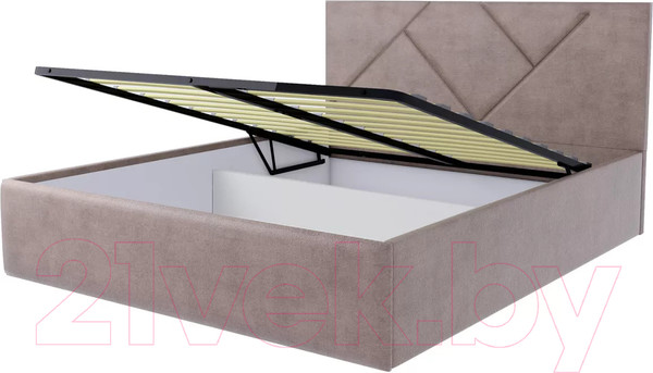 Изображение товара Каркас кровати Stolline Лима 03 с ПМ/Н 160x200 (велюр Velutto 06)