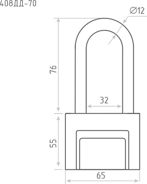 Изображение товара Замок навесной Нора-М ЗН-408дд-70мм (3кл)