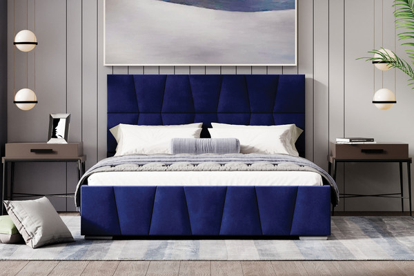 Изображение товара Каркас кровати Stolline Пассаж 44 с ПМ/Н 180x200 (mustang 78 синий)