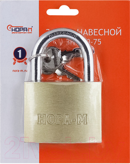 Изображение товара Замок навесной Нора-М ЗН-810-75мм (3кл)