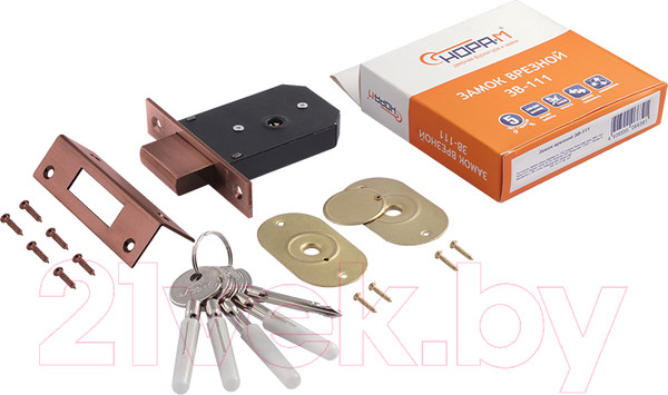 Изображение товара Замок врезной Нора-М ЗВ-111 (5кл, старая медь)