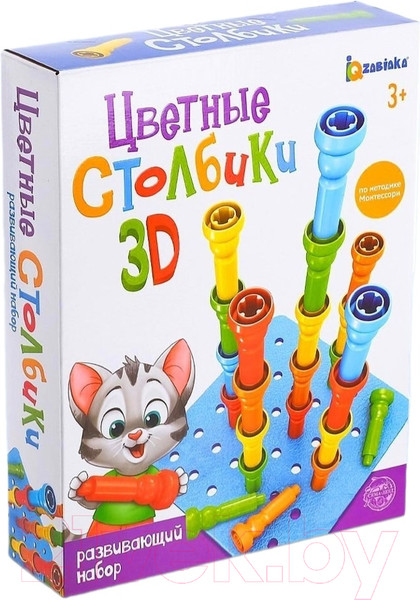 Изображение товара Развивающий игровой набор Zabiaka Цветные столбики / 4718296