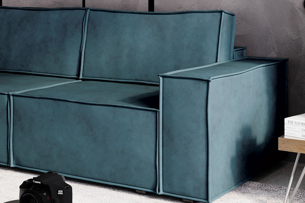 Изображение товара Диван Stolline Лофт 07 (Milano 8 аквамарин)