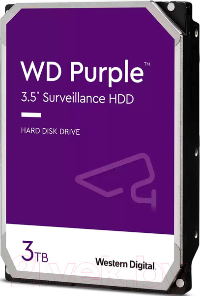 Изображение товара Жесткий диск Western Digital Purple 3TB (WD33PURZ)