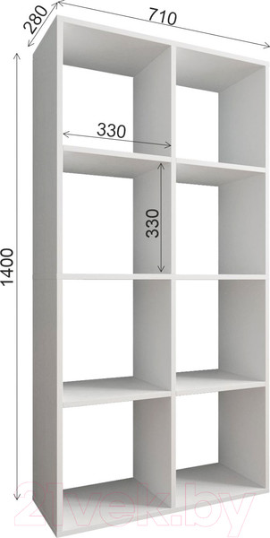 Изображение товара Стеллаж ДСВ Мори МСО 710.1 (белый)