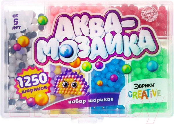 Изображение товара Развивающая игра Эврики Аквамозаика. Набор шариков / 5539794 (1250шт)