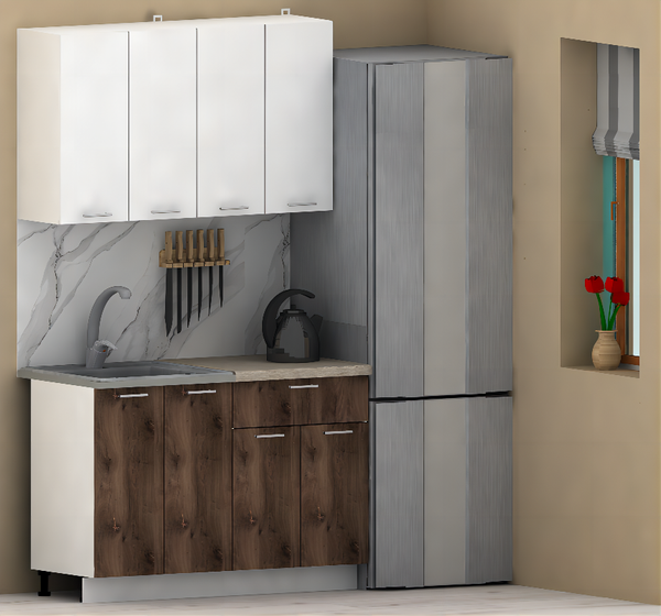 Изображение товара Кухонный гарнитур Eligard Lion 1.2 (белый/дуб нокс/малага)