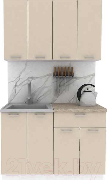 Изображение товара Кухонный гарнитур Eligard Lion 1.2 (персидский жемчуг/малага)