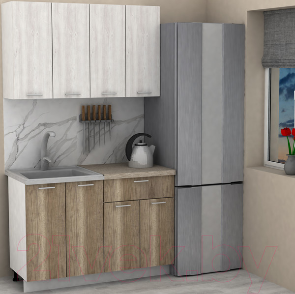 Изображение товара Кухонный гарнитур Eligard Lion 1.2 (сосна каньон/дуб каньон/малага)