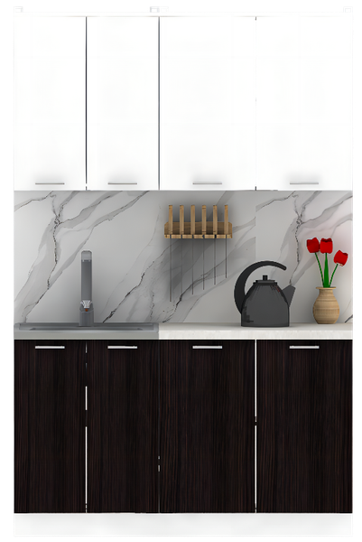 Изображение товара Кухонный гарнитур Eligard Lion 1.4 (белый/дуб марбург/королевский опал)