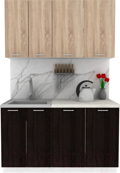 Изображение товара Кухонный гарнитур Eligard Lion 1.4 (дуб сонома/дуб марбург/королевский опал)