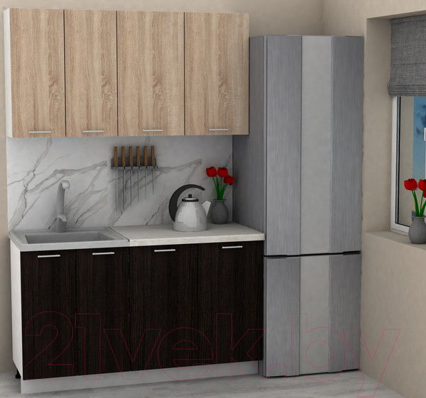 Изображение товара Кухонный гарнитур Eligard Lion 1.4 (дуб сонома/дуб марбург/королевский опал)