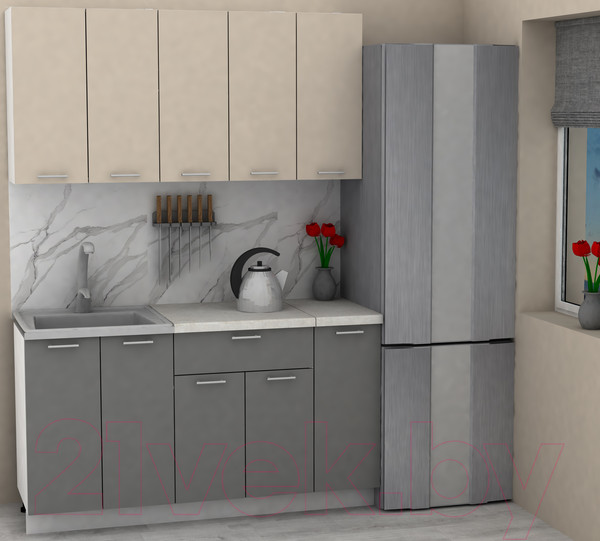 Изображение товара Кухонный гарнитур Eligard Lion 1.5 (персидский жемчуг/дымчатый алмаз/королевский опал)