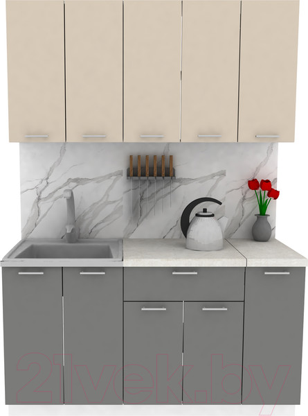 Изображение товара Кухонный гарнитур Eligard Lion 1.5 (персидский жемчуг/дымчатый алмаз/королевский опал)