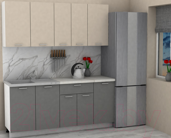 Изображение товара Кухонный гарнитур Eligard Lion 1.8 (персидский жемчуг/дымчатый алмаз/королевский опал)