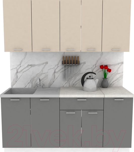 Изображение товара Кухонный гарнитур Eligard Lion 1.8 (персидский жемчуг/дымчатый алмаз/королевский опал)