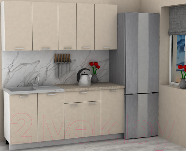 Изображение товара Кухонный гарнитур Eligard Lion 1.8 (персидский жемчуг/малага)