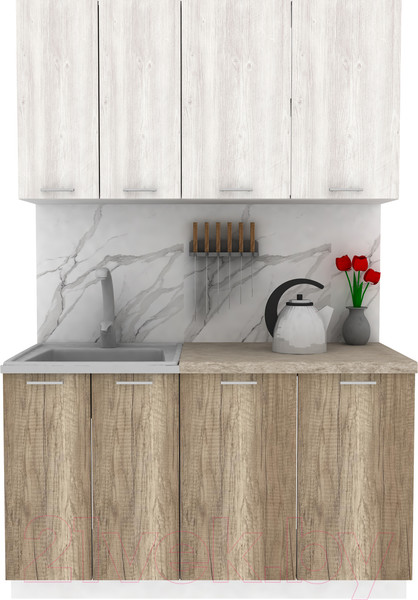 Изображение товара Кухонный гарнитур Eligard Lion 1.4 (сосна каньон/дуб каньон/малага)