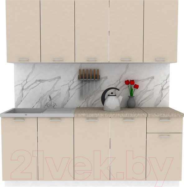 Изображение товара Кухонный гарнитур Eligard Lion 2.0 (персидский жемчуг/малага)