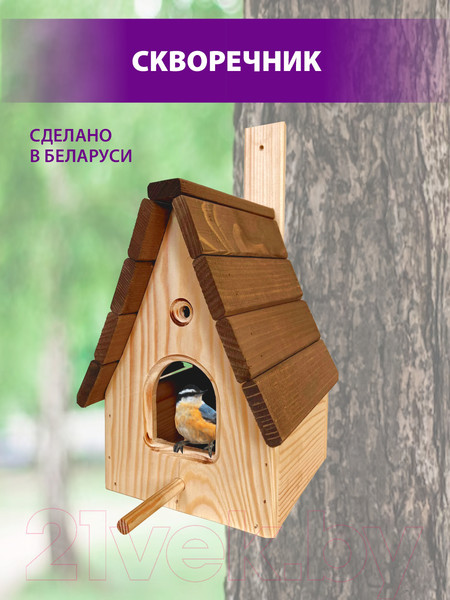 Изображение товара Скворечник для птиц БСМ БСМ0021.03 (натуральный)