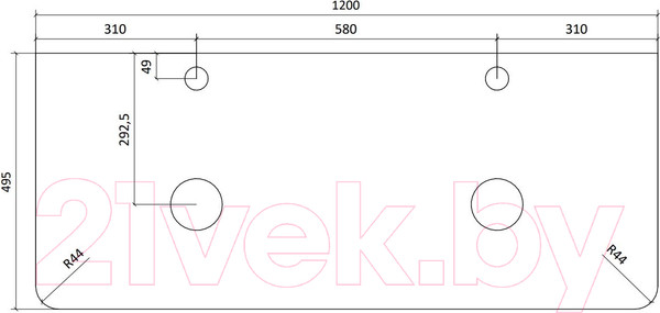 Изображение товара Тумба под умывальник Jorno Bosko 120 / Bos.01.120/P/W/JR (подвесная)