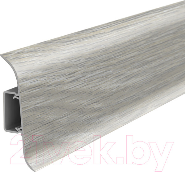 Изображение товара Плинтус Ideal Классик 253 Ясень серый 55мм С центральной планкой (2.2м)
