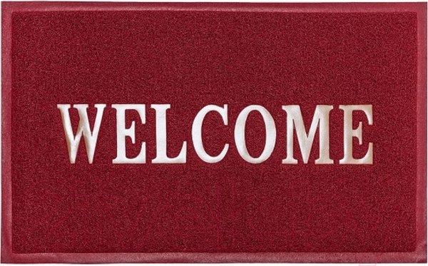 Изображение товара Коврик грязезащитный ComeForte Welcome 40x60 (бордовый)