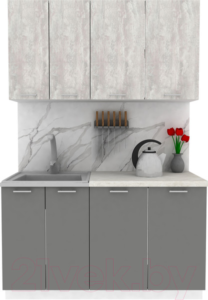 Изображение товара Кухонный гарнитур Eligard Lion 1.4 (ледяное дерево/дымчатый алмаз/королевский опал)