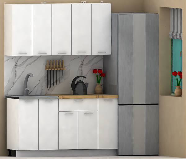 Изображение товара Кухонный гарнитур Eligard Lion 1.5 (белый/дуб бунратти)