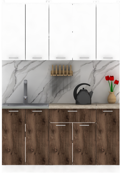 Изображение товара Кухонный гарнитур Eligard Lion 1.5 (белый/дуб нокс/малага)