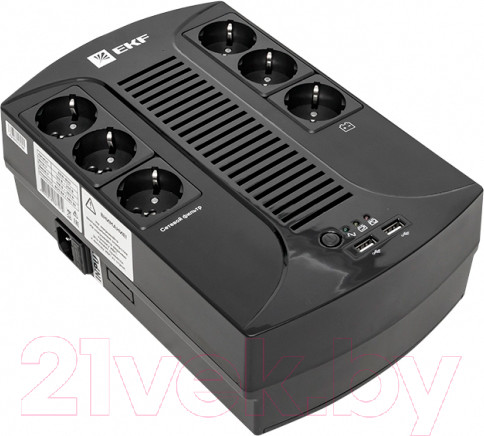 Изображение товара ИБП EKF E-Power SSW200 Home 800 ВА / SSW-800