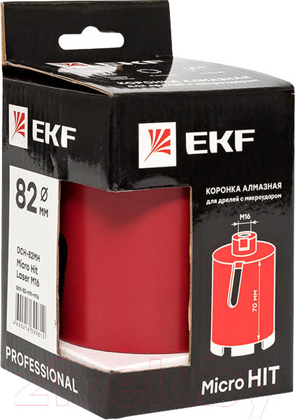 Изображение товара Коронка EKF Алмазная для дрелей dch-82-mh-m16