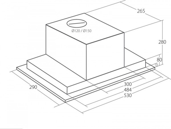 Изображение товара Вытяжка скрытая Akpo Neva II 60 WK-10 (черный)