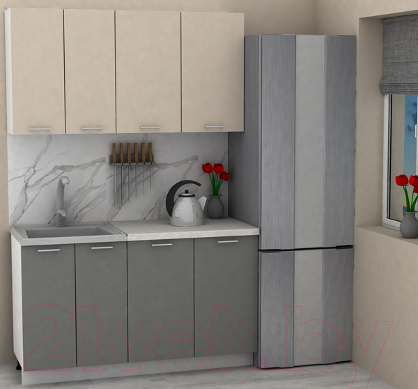 Изображение товара Кухонный гарнитур Eligard Lion 1.4 (персидский жемчуг/дымчатый алмаз/королевский опал)