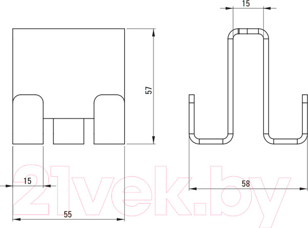 Изображение товара Крючок для душевой стенки Deante Mokko Nero ADM N13K (черный)