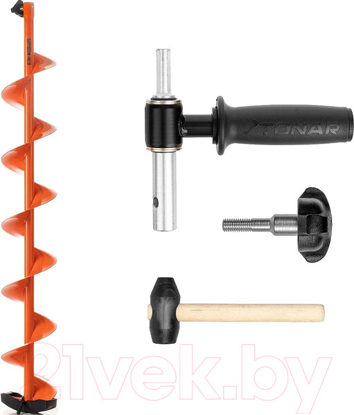 Изображение товара Шнек к мотобуру Тонар Motoshtorm 150R с адаптером АШ-02 / T-SMS150R-ASH-02