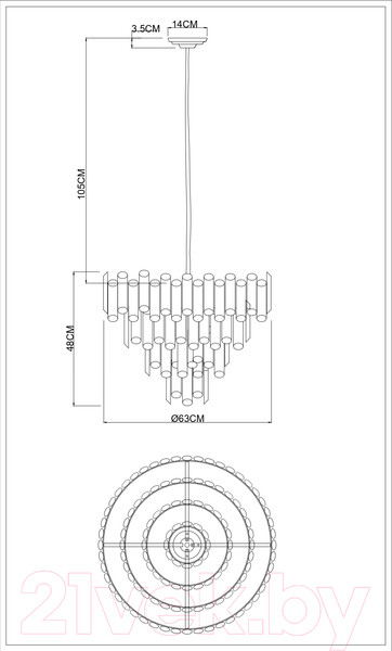 Изображение товара Люстра Divinare Rosie 3511/17 LM-8
