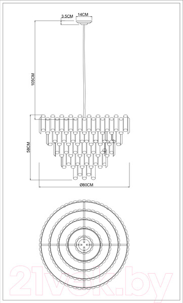 Изображение товара Люстра Divinare Rosie 3511/02 LM-16
