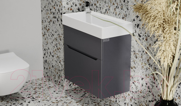 Изображение товара Тумба под умывальник Raval Brik 65 / Brk.01.65/P/A/RL (подвесная, антрацит)