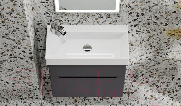 Изображение товара Тумба под умывальник Raval Brik 65 / Brk.01.65/P/A/RL (подвесная, антрацит)