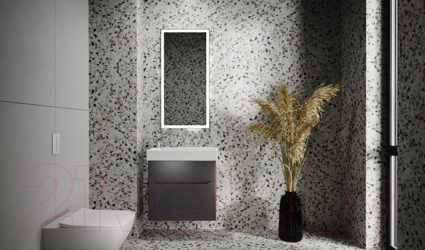 Изображение товара Тумба под умывальник Raval Brik 65 / Brk.01.65/P/A/RL (подвесная, антрацит)