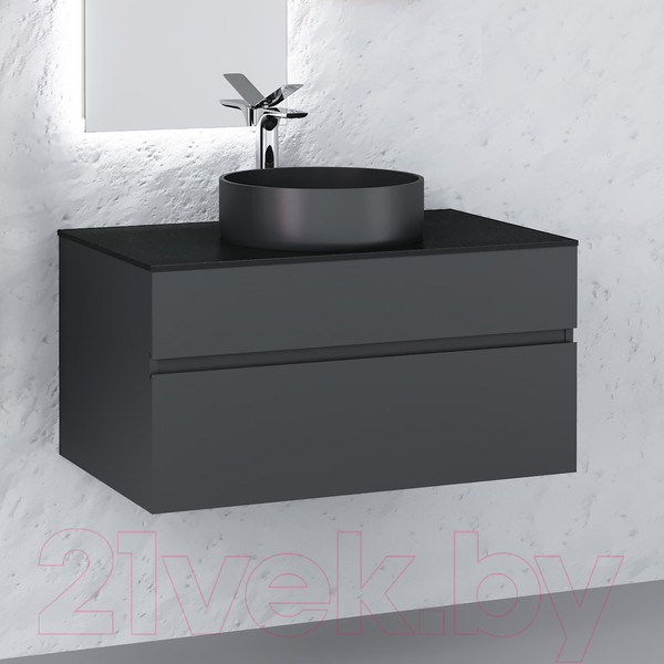 Изображение товара Тумба под умывальник Raval Decent 80 / Dec.01.80/A/RL (подвесная, антрацит)