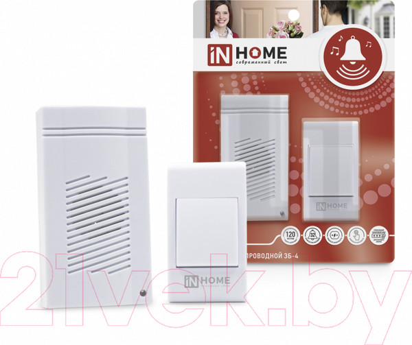 Изображение товара Электрический звонок INhome ЗБ-4 / 4690612013329